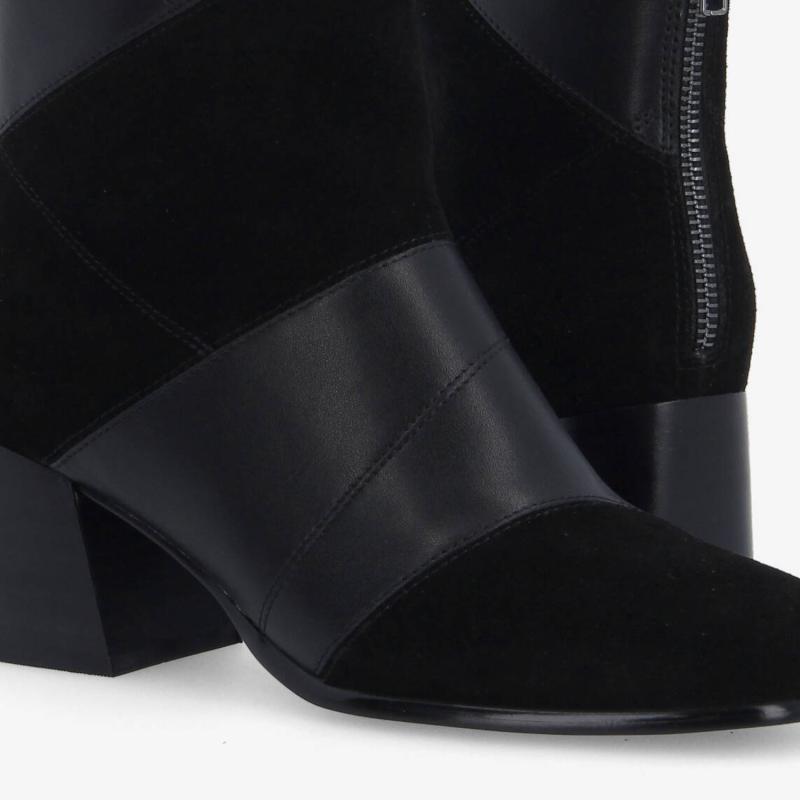 SKARA PATCH BOOTS W - SUEDE/NAPPA - BLACK